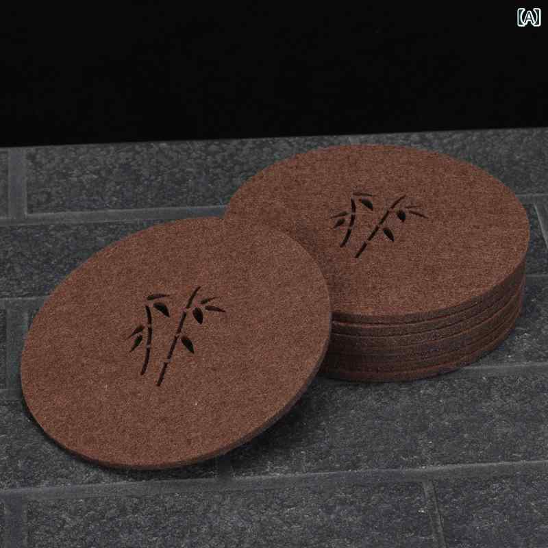 コースター おしゃれ キッチン 雑貨 インテリア 断熱 火傷防止 マット フェルト 吸水性 滑り止め 円形 ..