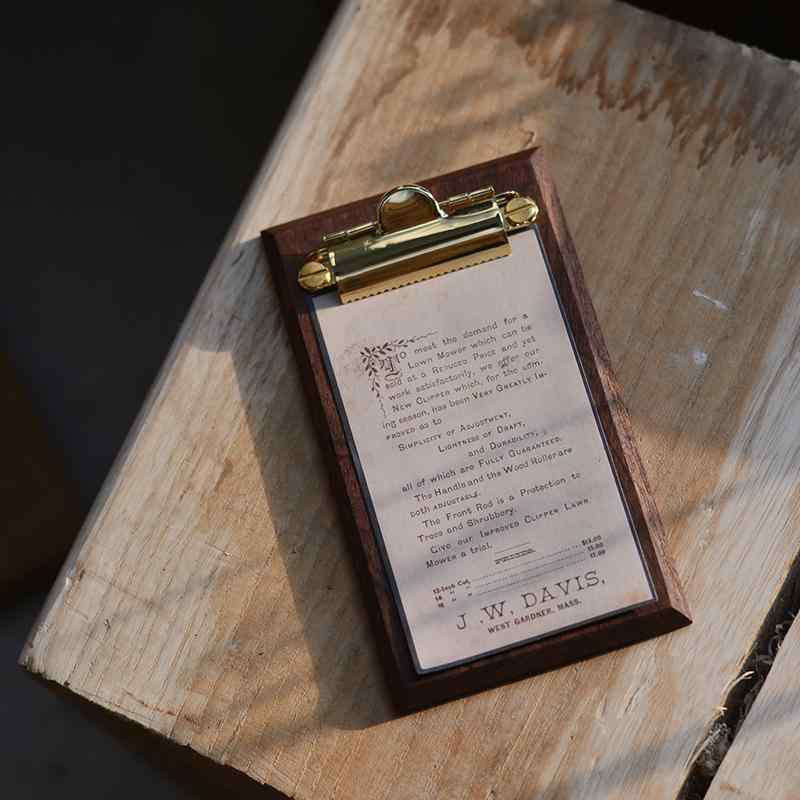 バインダー A4 A5 かわいい クリップボード 木製 無垢材 文房具 縦型 無地 メモ ライティング 紙 挟む カフェ 飲食店 メニュー 伝票 レトロ シンプル
