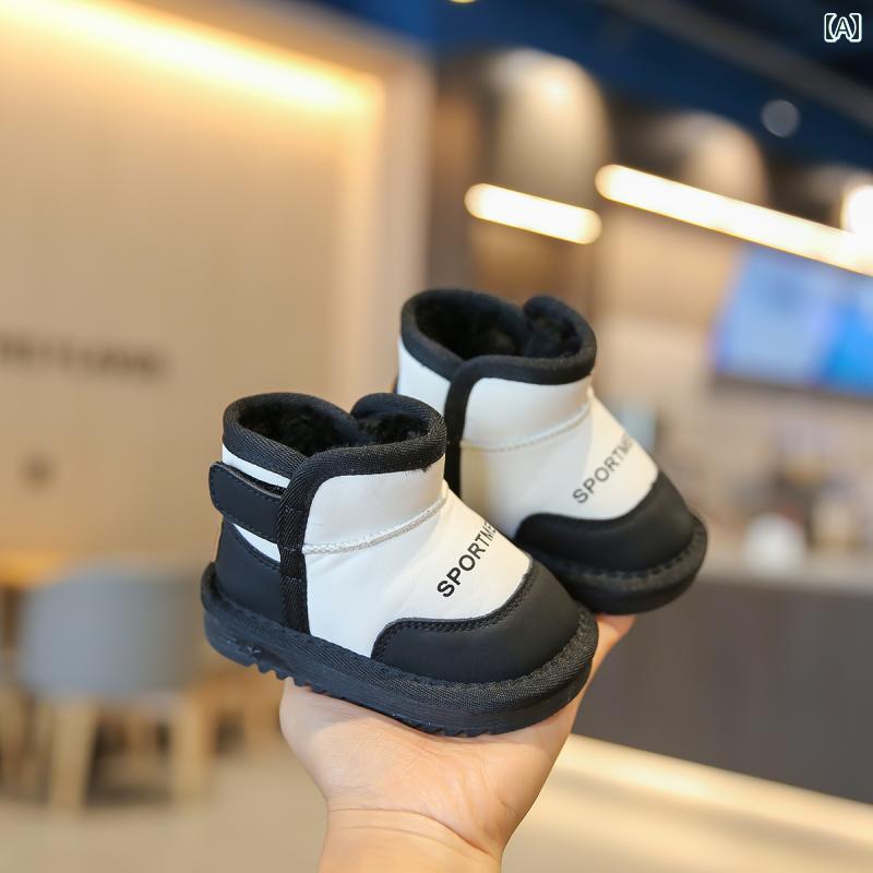 スノーブーツ キッズ 女の子 男の子 防水 ベビー ソフトソール 歩きやすい 裏ボア ...
