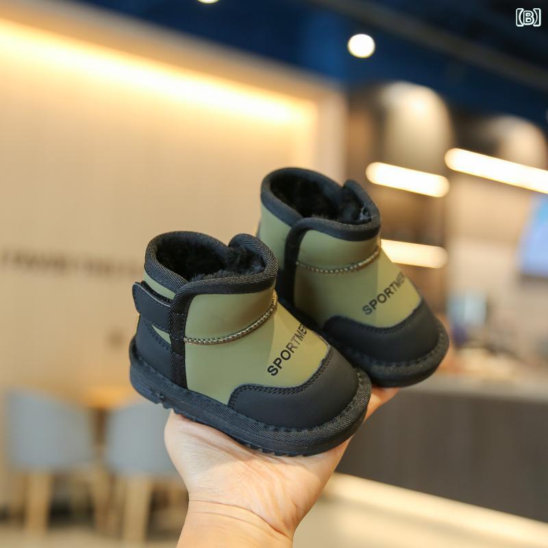 スノーブーツ キッズ 女の子 男の子 防水 ベビー ソフトソール 歩きやすい 裏ボア ...