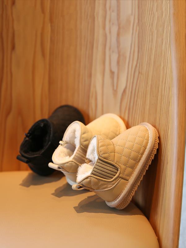 スノーブーツ キッズ 女の子 男ん子 ベビー 裏ボア サイドゴア 暖かい サイドジッパー 滑り止め キック..