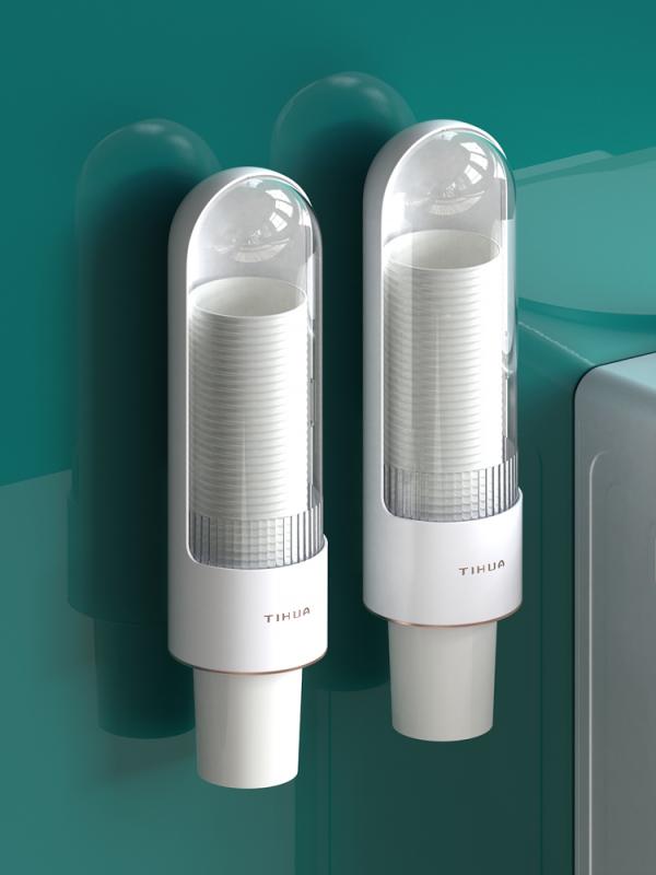 紙コップホルダー 壁掛け 蓋つき カップ テイカー ウォーターディスペンサー パンチングなし 収納 ボッ..