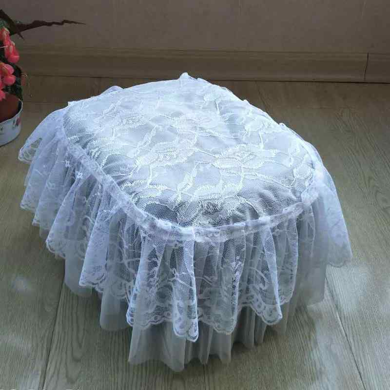 炊飯器カバー 布 ラウンド 正方形 ダストカバー レース 多用途 キッチン インテリア オシャレ ほこり防止 韓国スタイル ピンク 白 紫