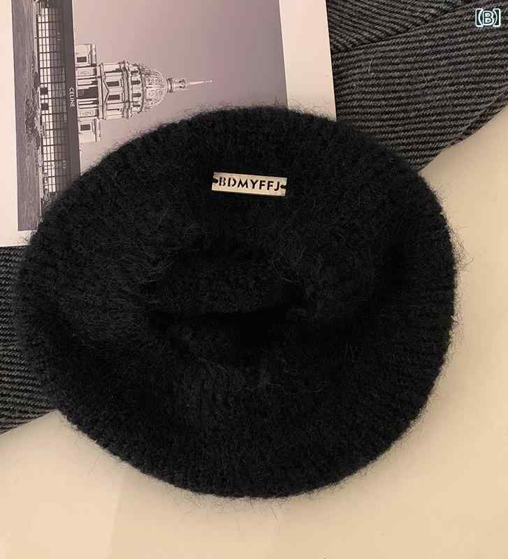 ベレー帽 レディース 秋冬 帽子 ウール ニット 大きめ 小顔効果 旅行 ショッピング お呼ばれ シンプル おしゃれ カジュアル レトロ グレー 黒 緑