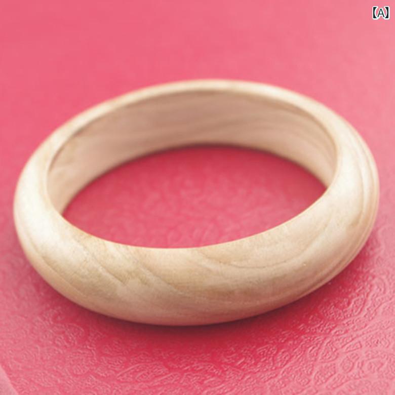 バングル ブレスレット レディース 数珠 念珠 お守り 彫刻 木製 桃の木 腕輪 アクセサリー 小物 ピーチウッド フラット 竹 ビーズ 丸彫り エスニック レトロ シンプル ノスタルジック おしゃれ プレゼント