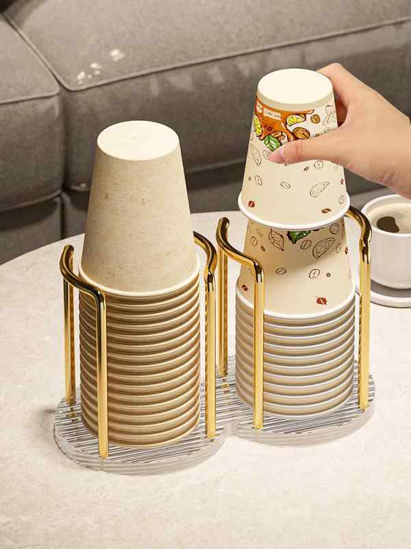 カップディスペンサー 紙コップ ホルダー 置き型 収納ラック デスクトップ アクリル 多用途 厚手 防水 ..
