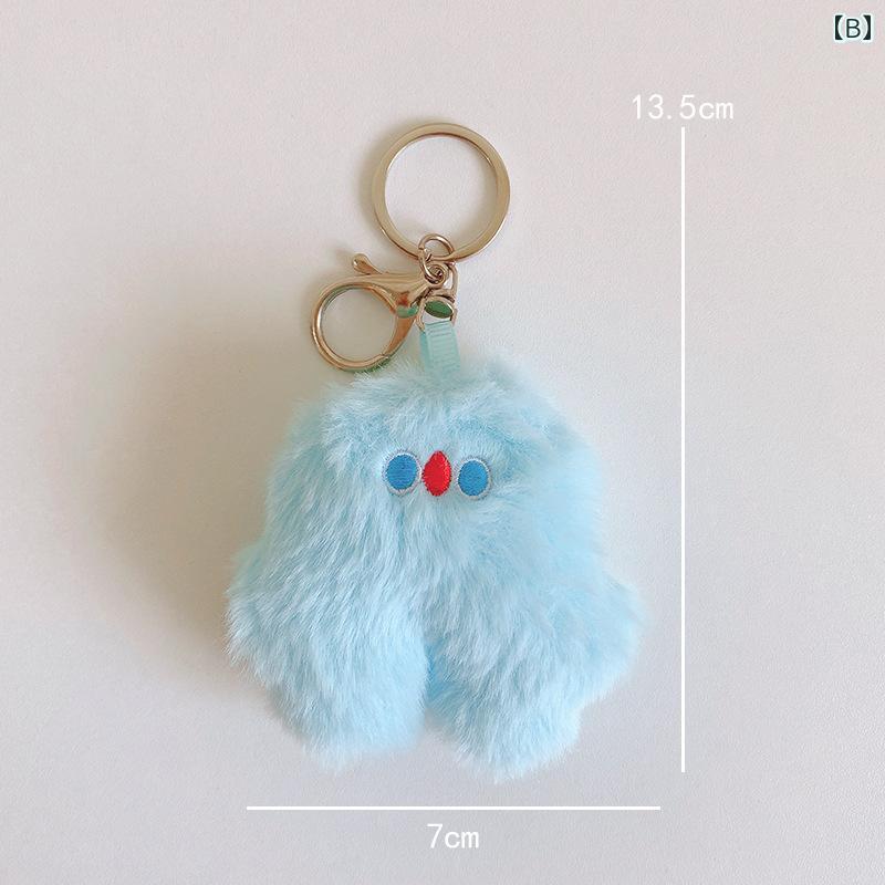 バッグチャーム ファー レディース キーホルダー ストラップ アクセサリー 小物 雑貨 ポンポン プレゼント 誕生日 通学 スクール鞄 ふわふわ かわいい シンプル ピンク 青 紫