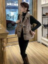 ボアベスト レディース おしゃれ 羊毛 秋冬 豪華 ジレ Vネック ボタンなし 前開き 大きいサイズ 襟付き 厚手 暖かい 防寒 ゆったり もこもこ お出かけ ミルキーホワイト リネンカラー(4)