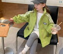 キッズ フリース アウター 冬 ジャケット 韓国 ファッション 女の子 アウトドア キャンプ 防寒 暖かい リバーシブル ジップアップ ピンク 緑 ベージュ