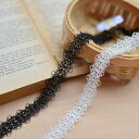 レース 生地 手芸 レトロ アンティーク調 おしゃれ 飾り アクセサリー 手作り diy 刺繍 メッシュ 裾 フリフリ クラフト 裁縫 白 黒 2cm 1m