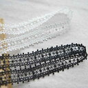 レース 生地 手芸 レトロ アンティーク調 おしゃれ 飾り アクセサリー 手作り diy 刺繍 メッシュ 裾 フリフリ クラフト 裁縫 チャイナドレス 白 黒 1m