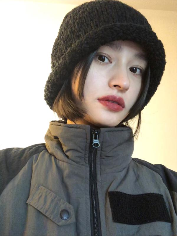 ニット帽子 レディース あったか 冬 韓国 ファッション ウール アウトドア キャンプ ゆったり 伸縮性 秋 カジュアル 防寒 シンプル 黒 白 グレー