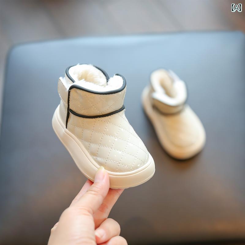 ベビー キッズ スノーブーツ ふわふわ かわいい 冬 あったかい 女の子 やわらかい ...