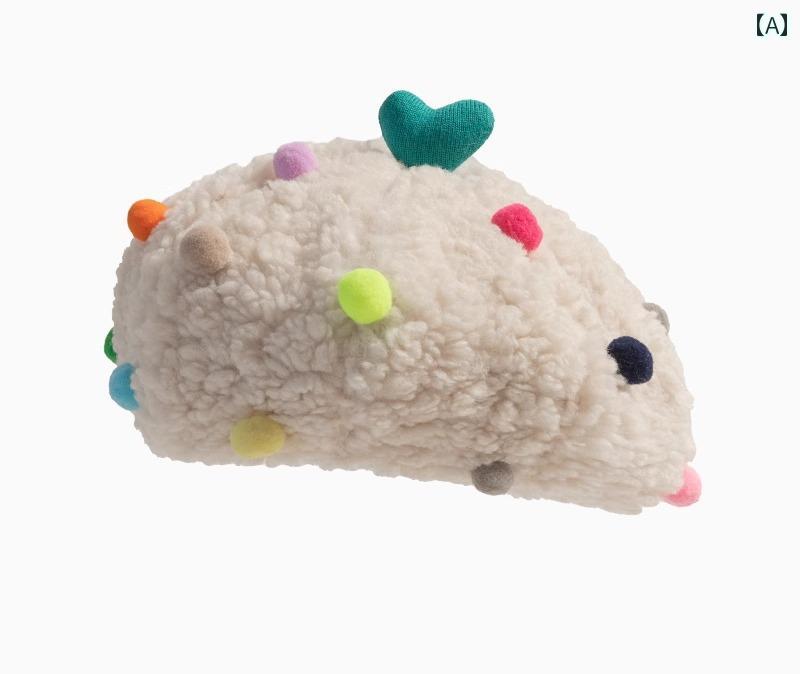 キッズ ベビー ベレー帽 大人 女の子 親子コーデ 秋冬 もこもこ かわいい 立体 カラフル ボール ドット ベージュ カーキ 茶色 プレゼント お出かけ 撮影 通園 2