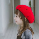 キッズ ベビー ベレー帽 子供の 女の子 ウール レトロ 画家 帽子 春秋冬 幼児 ガールズ 赤 黒 防寒 暖かい あったか ショッピング お出かけ かわいい