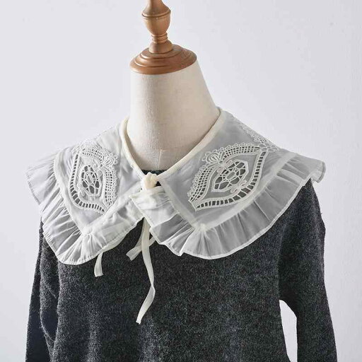 つけ襟 おしゃれ レディース ファッション 小物 アイテム フリル レース 刺繡 リボン 韓国 ビッグカラー 重ね着風 レイヤード 着ぶくれ防止 つけ襟 おしゃれ レディース ファッション 小物 アイテム フリル レース 刺繡 リボン 韓国 ビッグカラー 重ね着風 レイヤード 着ぶくれ防止