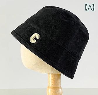 バケット ハット キッズ おしゃれ バケハ 帽子 韓国 子供 女の子 男の子 春秋 綿混 黒 青 茶色 無地 タグ スマイル 日よけ 防風 外遊び お出かけ シンプル フリーサイズ