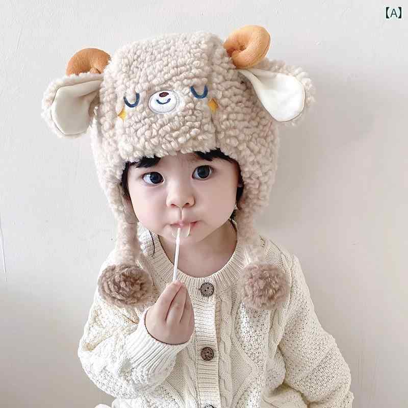 キッズ フードウォーマー ベビー 女の子 男の子 かわいい 秋冬 帽子 暖かい 防寒 防風 保温 耳 保護 ふ..
