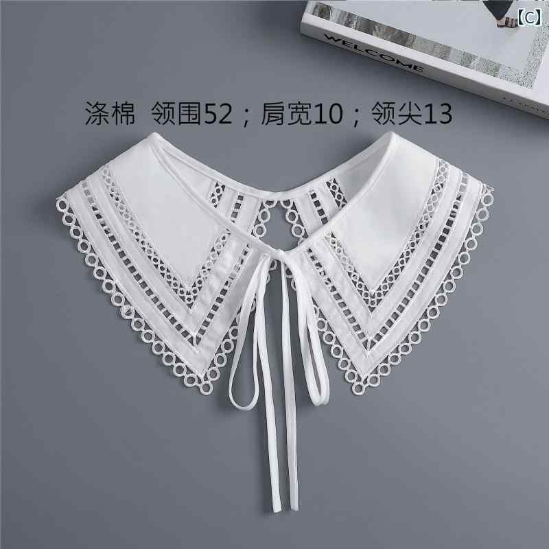 つけ襟 レース 白 レディース フェイク 重ね着 えり元 レイヤード 上品 おしゃれ 飾り 韓国 ショール シンプル シック 多用途 発表会 お呼ばれ