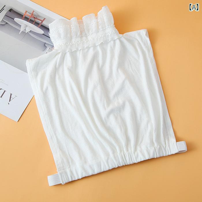 つけ襟 レース 白 レディース フェイク 重ね着 えり元 レイヤード 上品 おしゃれ 飾り 韓国 フリル シンプル スタンドカラー シック 多用途 発表会 お呼ばれ 袖 セット 黒