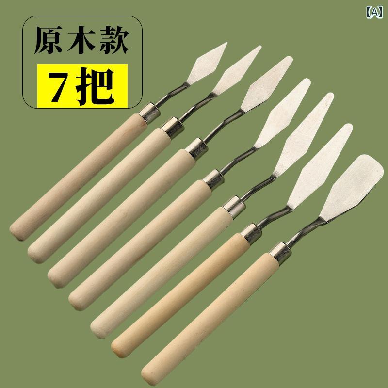 油絵 パレット ナイフ 画材 ペインティング スクレーパー セット アクリル ペイント ツール フラット ..