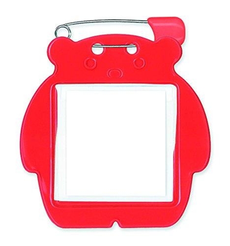 共栄プラスチック　クマ型　名札　1枚パック　　C－72－1－ (R　レッド)