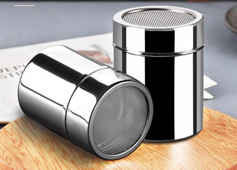 ラテアート パウダー 缶 ステンレス 鋼 ダスティング ファンシー コーヒー 抹 茶 ココアパウダー 粉 ふ..