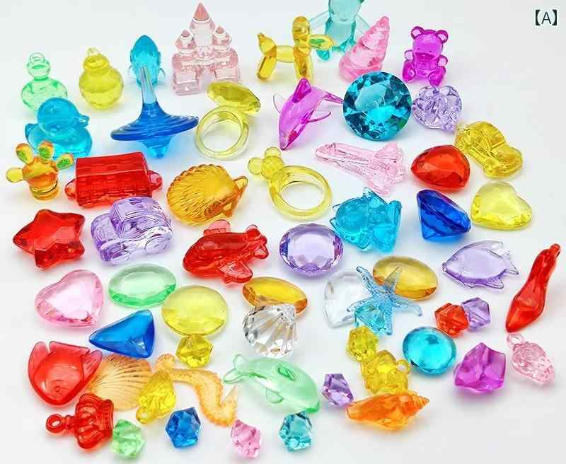 アクリル 宝石 すくい キラキラ クリア 透明 キッズ 子供 おもちゃ クリスタル カラフル ビーズ クラッシュアイス つかみ取り 景品 イベント お祭り