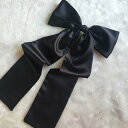 大きい リボン サテン アメリカン セーラー服 シャツ ワンピース 襟 ネックライン ヘア アクセサリー ベルト カジュアル かわいい 黒 ワインレッド