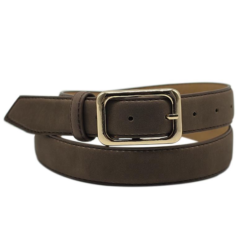 ベルト ブラック レザー 細 シンプル カジュアル 男女兼用 韓国 レトロ 針バックル 学生用 デニムパンツ用アクセサリー