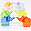 おもちゃ 子供 アクリル 透明 大きめ ままごと ペンダントトップ アクセサリー DIY 素材 オーナメント インテリア かわいい カラフル 象 動物 緑 青 ...