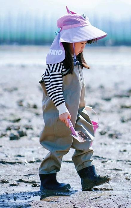 子供 防水 つなぎ ウェーダー レイン パンツ ブーツ サロペット 海 川 水 砂 遊び カーキ 紺 ローズレ..