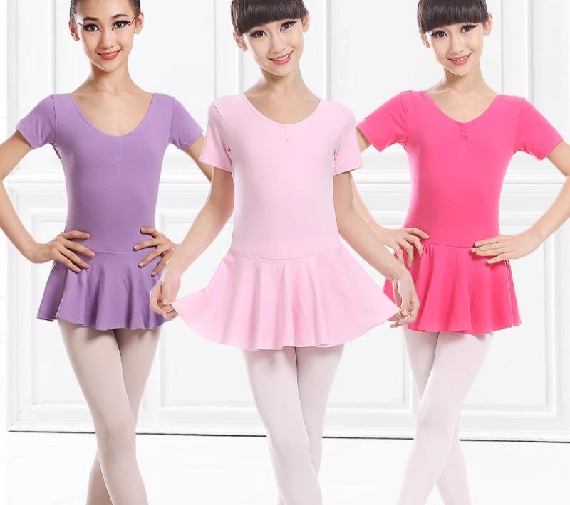 バレエ レオタード 子供 練習 女の子 スカート 新体操 ダンス パフォーマンス ストレッチ レッスン 半..