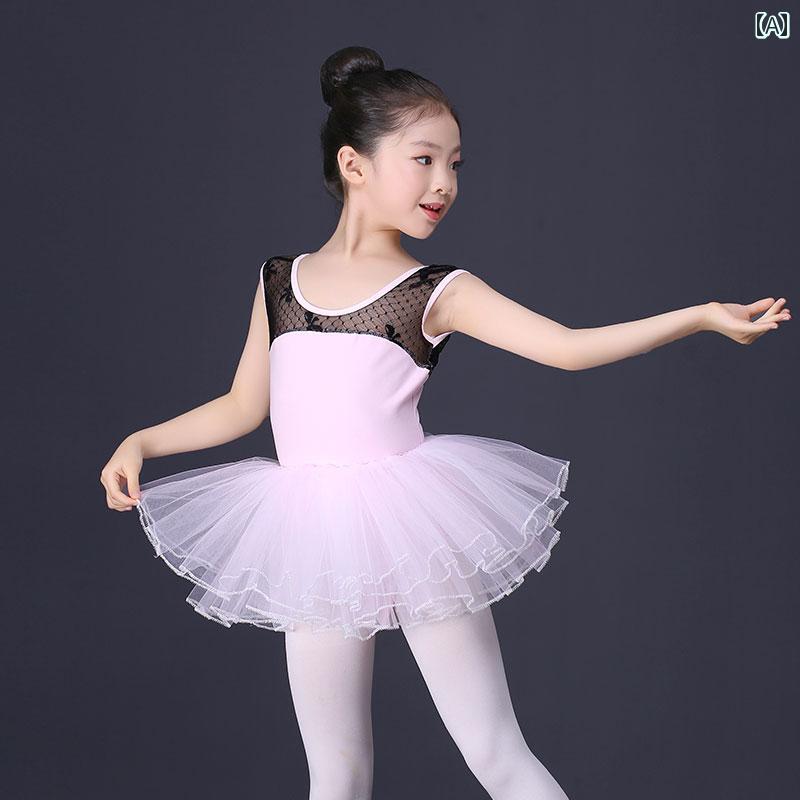 バレエ レオタード 子供 練習 女の子 スカート 新体操 ダンス パフォーマンス スト...