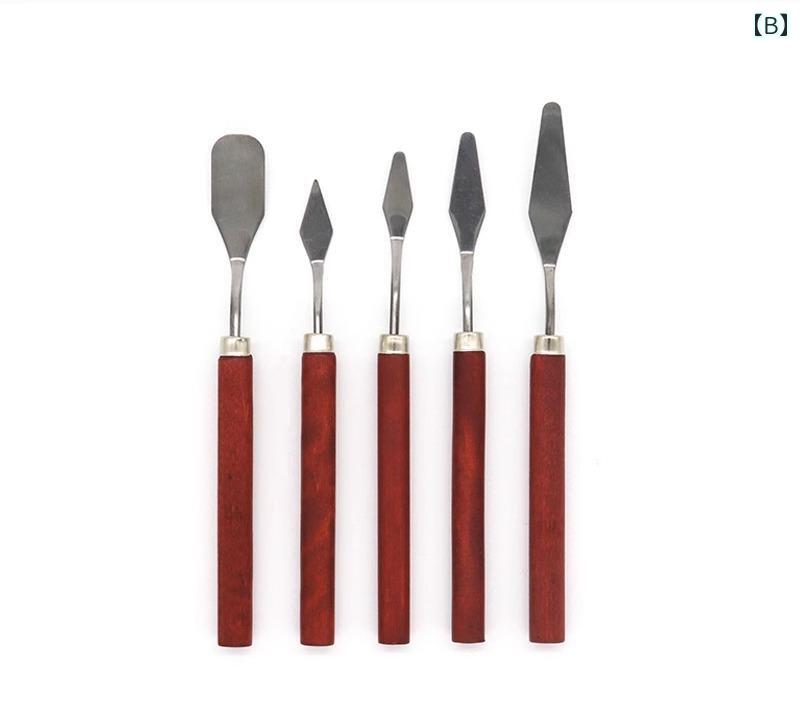 油絵 パレット ナイフ 画材 ステンレス 鋼 スクレーパー セット 木 プラスチック 子供 初心者 フラット ヘッド アクリル ペイント ペインティング テクスチャ アート ヘラ スパチュラ
