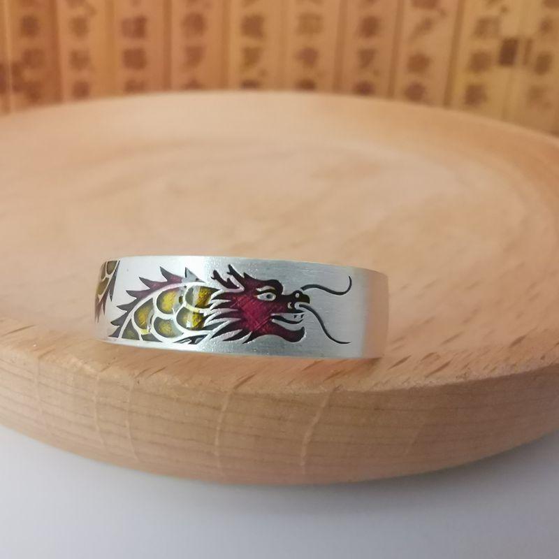 ドラゴン アクセサリー おしゃれ 龍 リング 指輪 調節可能 スターリングシルバー メンズ レディース カ..