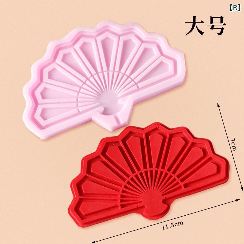 フロントップ楽天市場店のチョコレート モールド 型 シリコン 製菓用 お菓子作り 家庭用 キッチン用品 誕生日 デコレーション おしゃれ レトロ 飾り付け 中国風 扇子 雲 花｜アングル2