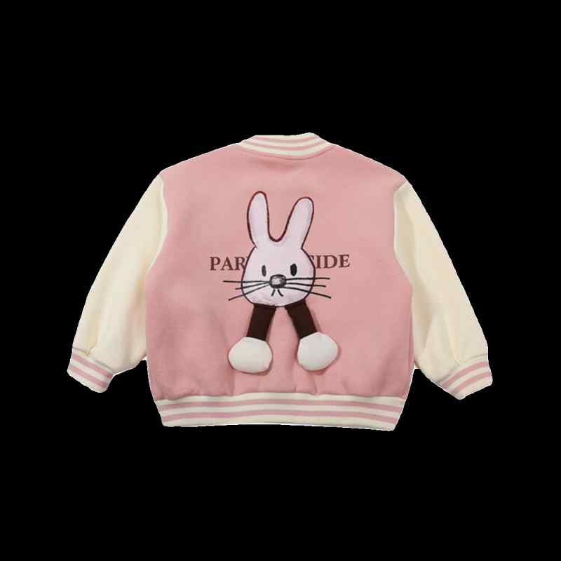 ジャケット 冬 キッズ アウター 女の子 スタジャン 春秋 子供 赤ちゃん 韓国 裏地 前開き ボタン 袖ゴ..