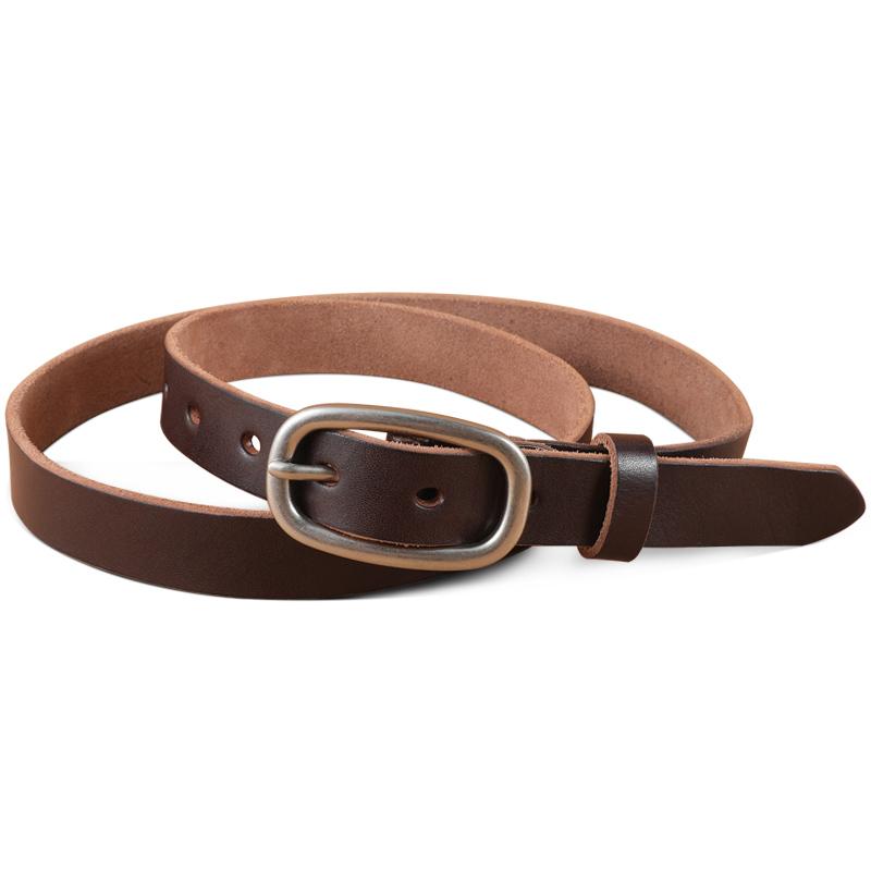 ベルト レディース 牛革 レザー 合金バックル 韓国 ラウンド型 カジュアル シンプル レトロ 普段使い おしゃれ パンツ ジーンズ プレゼント 誕生日 茶色