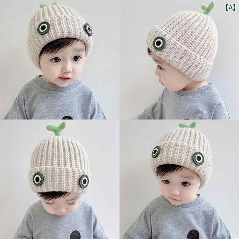 ニット帽 キッズ ベビー 帽子 秋冬 韓国 かわいい 厚手 暖かい 防寒 男の子 女の子 耳 保護 ウール カ..