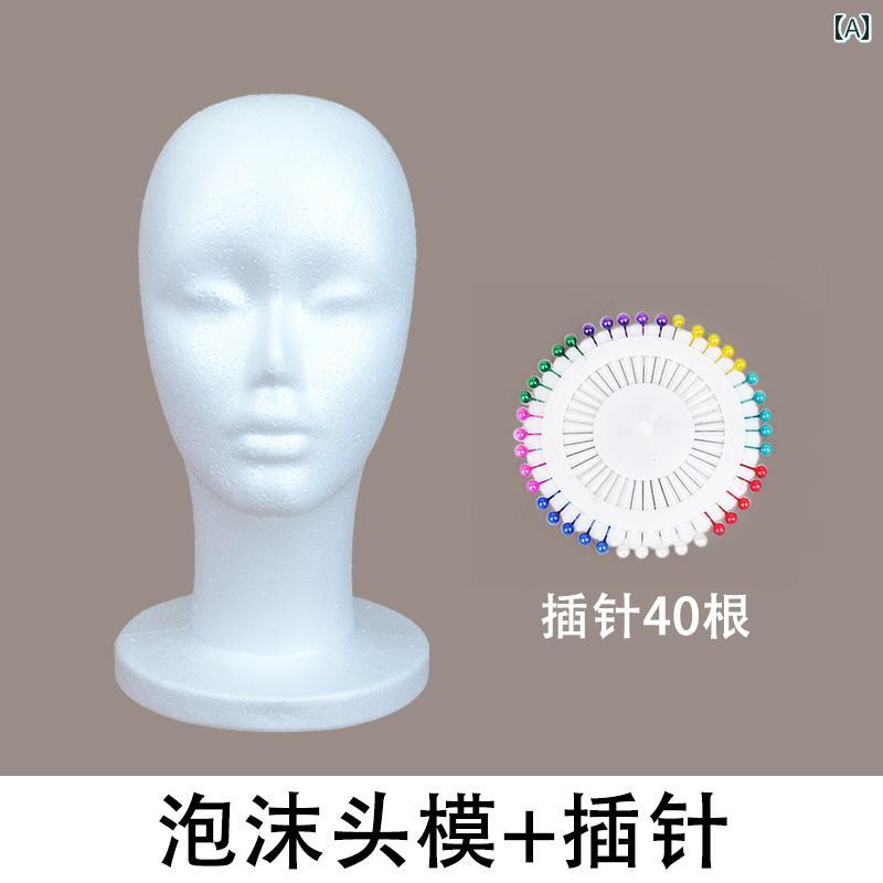 ウィッグスタンド かつら 発泡スチロール キャンバス ブラケット ヘッド モデル マネキン 美容院 コスプレ 保管 型崩れ防止 カット 練習 軽い