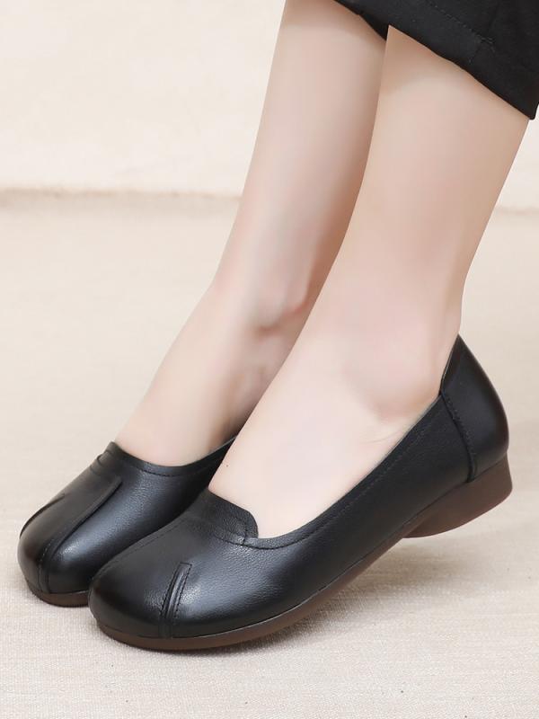 ローファー レディース きれいめ 40代 大人 つま先丸い 仕事 ビジネス オフィス 春秋 革 柔らかい 滑り..