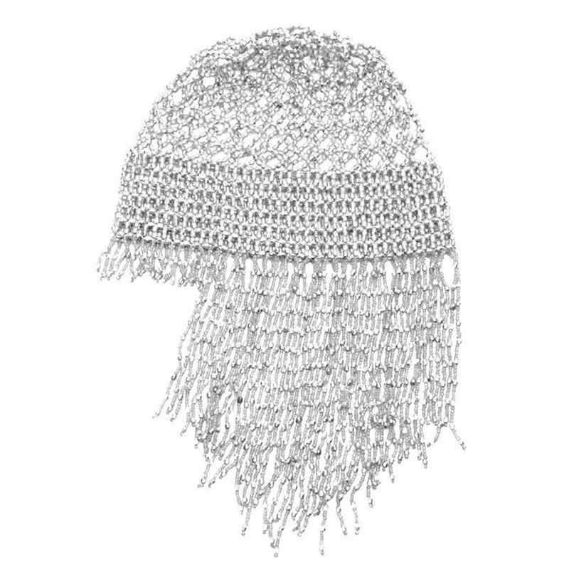 ヘッドドレス 額飾り 頭 ヘア アクセサリー 民族 エスニック レディース 金 銀 黒 フリンジ ビーズ キ..