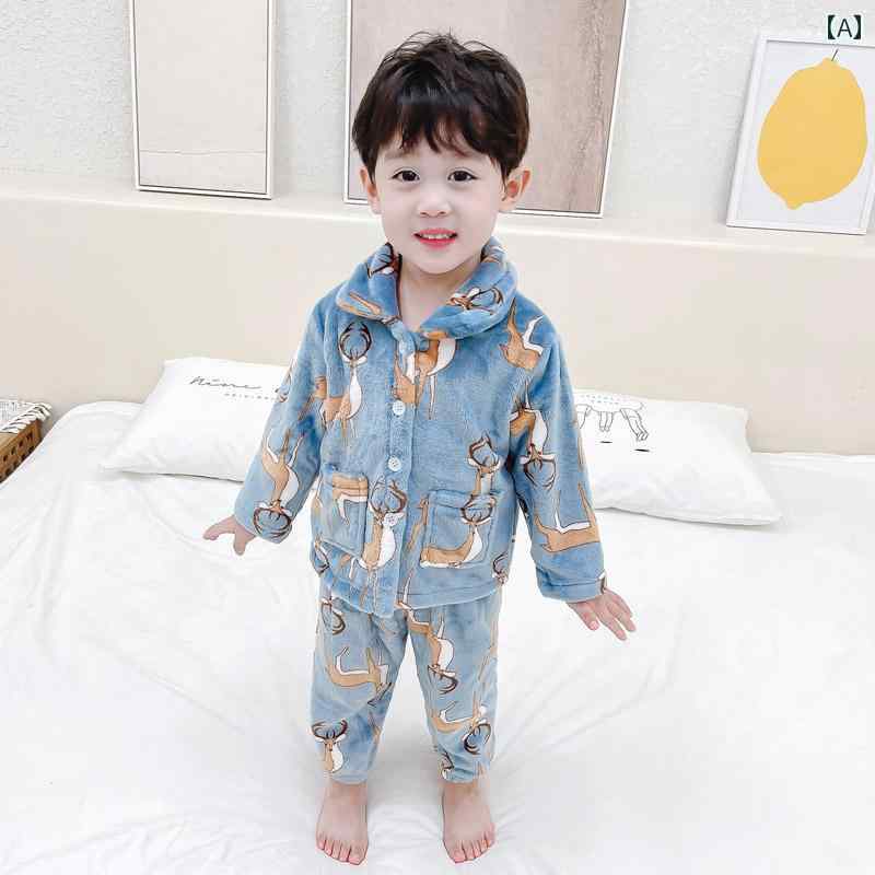 男の子 モコモコ パジャマ 女の子 キッズ フランネル 上下セット ロンパース 秋冬 ホームウエア 服 厚手 暖かい 韓国 快適 襟付き 恐竜 車 パンダ 青 ...