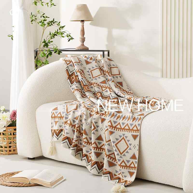 ブランケット 大判 おしゃれ ソファ 北欧 オフィス 昼寝 ボヘミアン 大きめ 膝掛け 暖かい キャンプ アウトドア 寝室 幾何学模様 エスニック