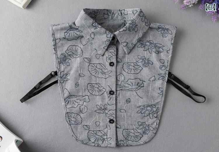 付け襟 おしゃれ レディース ピークカラー ラウンド スタンド フェイク 重ね着風 レイヤード 着ぶくれしない 小物 装飾 韓国 カジュアル 蓮 チェック柄 ストライプ 青 赤 グレー