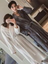 ガウン レディース 冬 コーラル カップル ナイトガウン 厚手 パジャマ フランネル バスローブ ロング丈 メンズ ホームウェア 白 グレー 赤