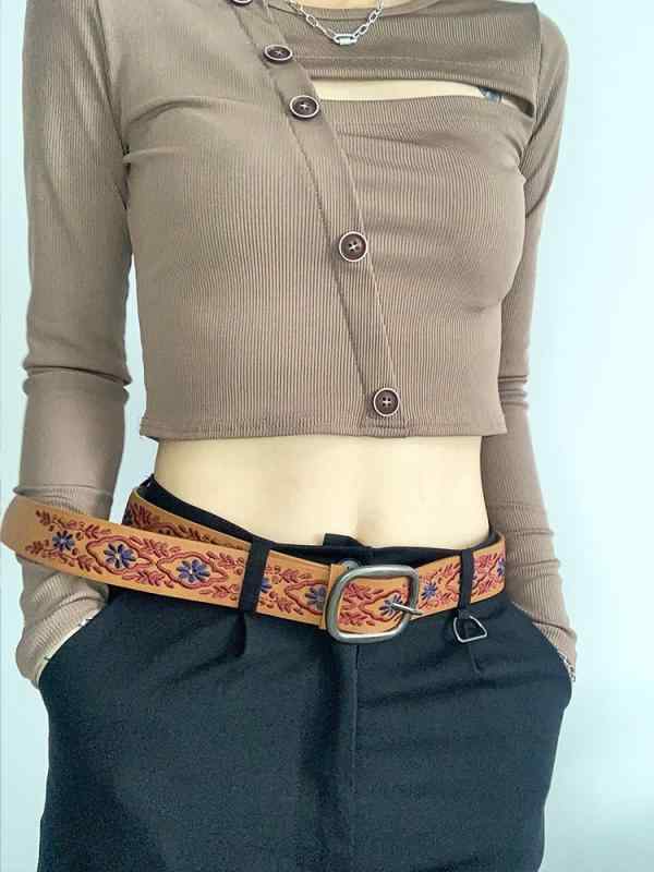 レディース ベルト ボヘミアン エスニック 刺繍 女性 レトロ アジアン 民族風 個性的 おしゃれ アクセサリー ウエストマーク カジュアル