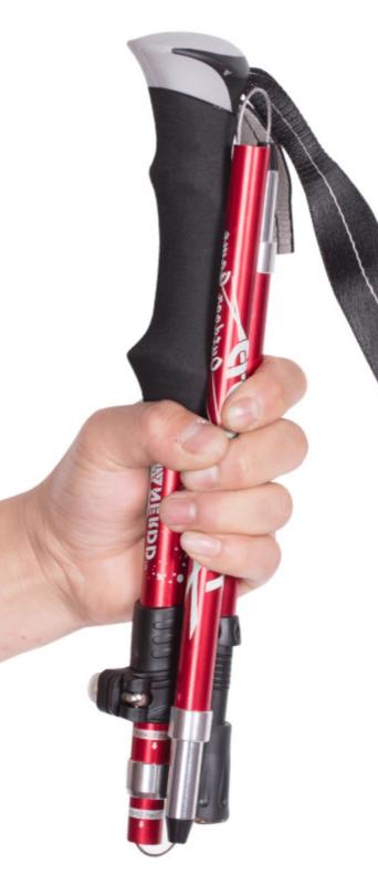 トレッキングポール折りたたみ 持ち運び 便利 登山 杖 女性 男性 アルミ 合金 軽量 短い 伸縮 ステッキ ハイキング ウォーキング 山登り アウトドア 黒 赤 紫