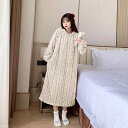 モコモコパジャマ かわいい レディース 秋冬 長袖 ワンピース フランネル 部屋着 厚手 暖かい 起毛 ルームウェア お泊り 大きいサイズ シンプル 赤 白 グレー(4)